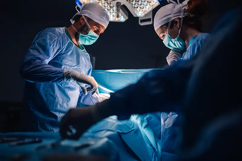 Spinal Stenosis Surgery in Operating Room