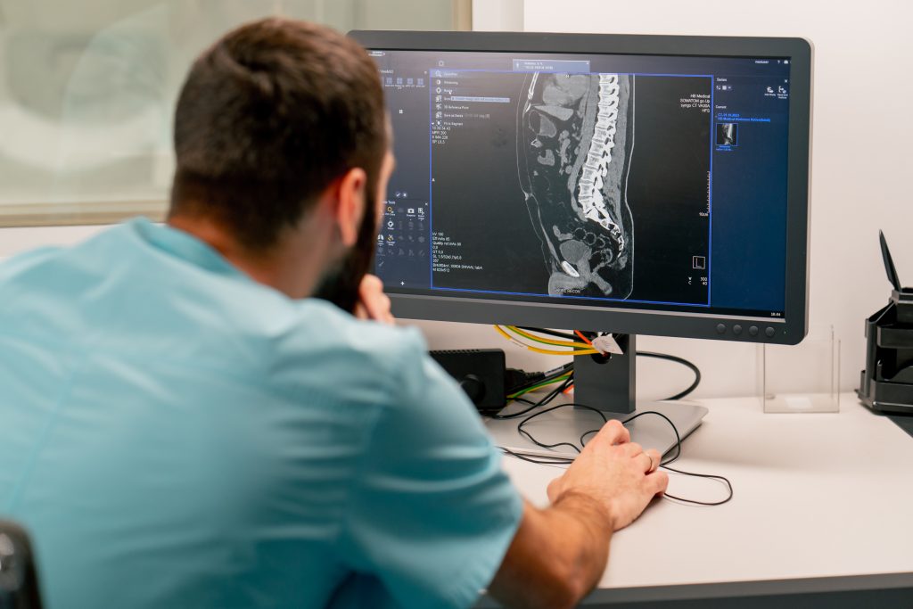 Specialists reviewing MRI results as a second opinion